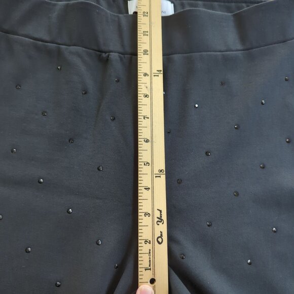 M Magaschoni Womens 1X Black‎ Pants Embellished Stretch Skinny Leg - Picture 12 of 14